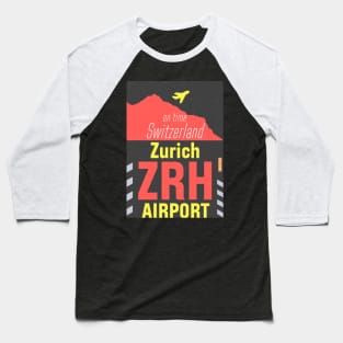 Zurich Airport code Baseball T-Shirt